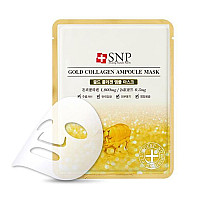 Шийт маска със злато и колаген SNP Gold Collagen Ampoule Mask 25ml