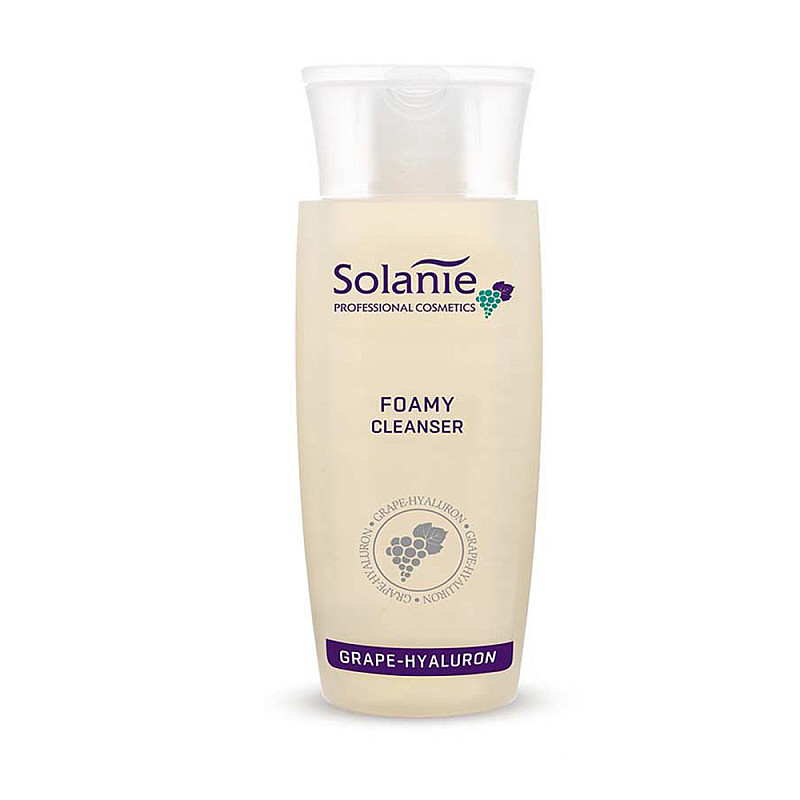 Почистваща гел-пяна с хиалуронова киселина Solanie Grape-Hyaluron Foamy Cleanser 150ml