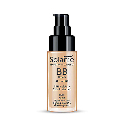 Светъл хидратиращ ВВ крем с хиалуронова киселина Solanie All In One BB Cream SPF15 30ml