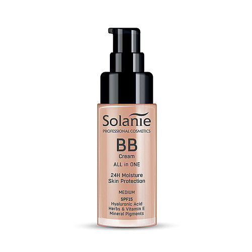 Среден хидратиращ ВВ крем с хиалуронова киселина Solanie All In One BB Cream SPF15 30ml