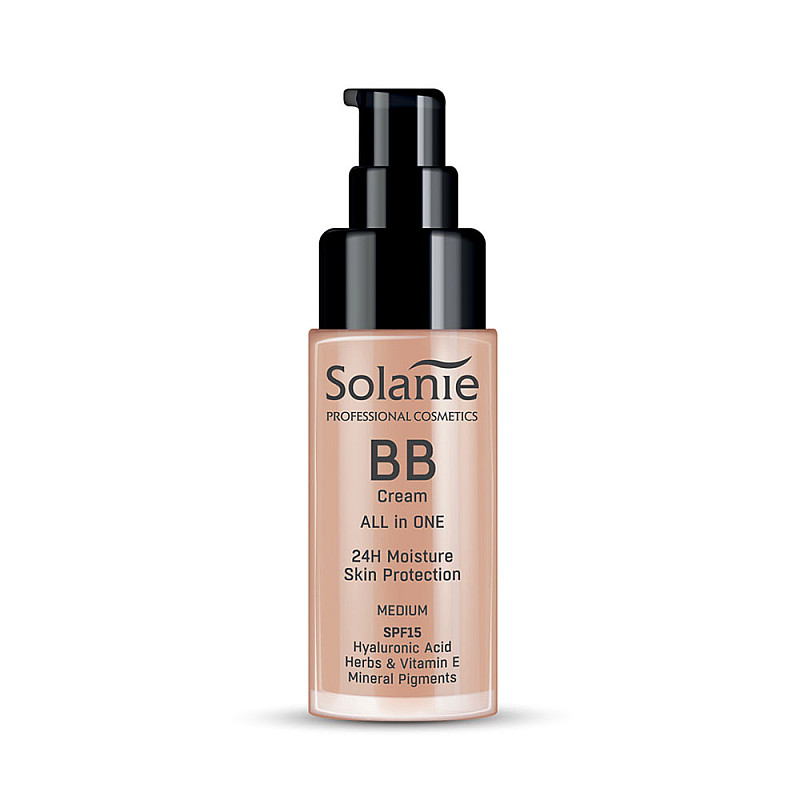 Среден хидратиращ ВВ крем с хиалуронова киселина Solanie All In One BB Cream SPF15 30ml