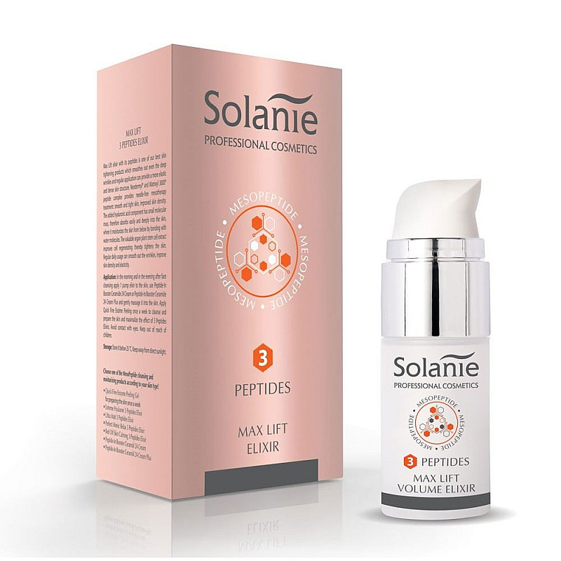 Елексир за стягане на кожата с пептиди Solanie Max Lift 3 Peptides 15ml