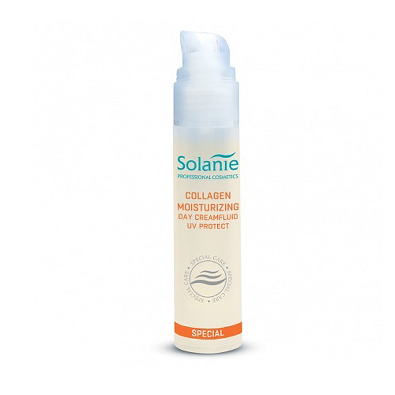 Хидратиращ дневен крем с UV-филтър Solanie Collagen Moisturizing Day Creafluid High UV-Protector 50ml.