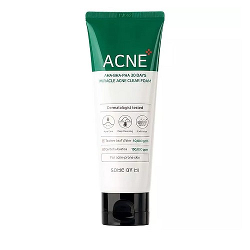 Почистваща пяна за проблемна кожа Some By Mi AHA BHA PHA 30 Days Miracle Acne Clear Foam 100ml