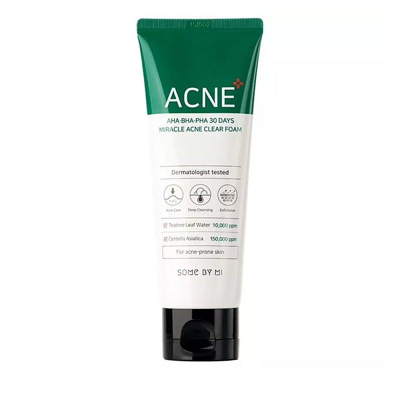 Почистваща пяна за проблемна кожа Some By Mi AHA BHA PHA 30 Days Miracle Acne Clear Foam 100ml