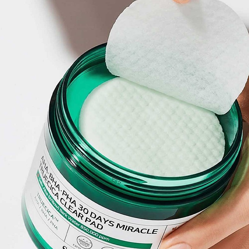 Ексфолиращи тампони за запушени пори и черни точки Some By Mi AHA BHA PHA Truecica Clear Pad 70бр