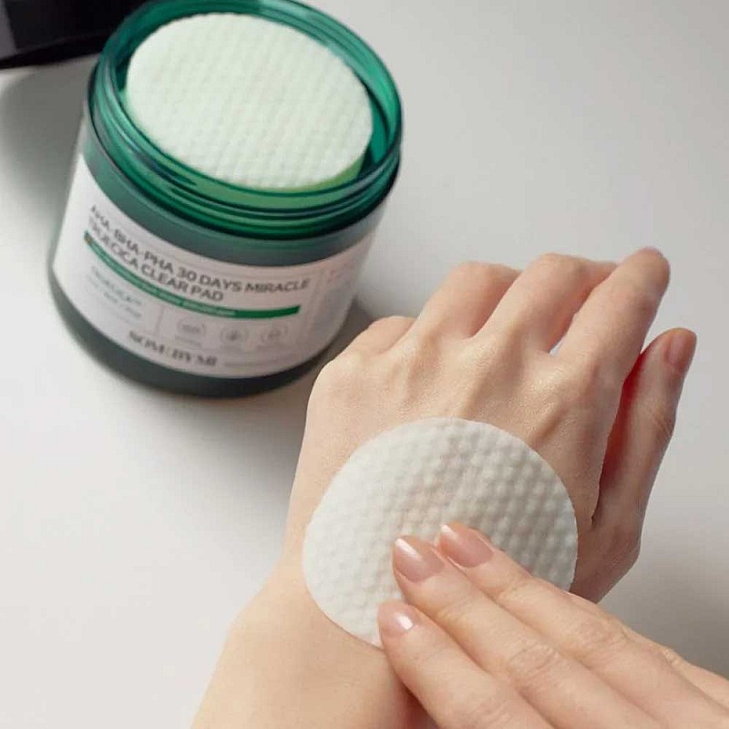 Ексфолиращи тампони за запушени пори и черни точки Some By Mi AHA BHA PHA Truecica Clear Pad 70бр