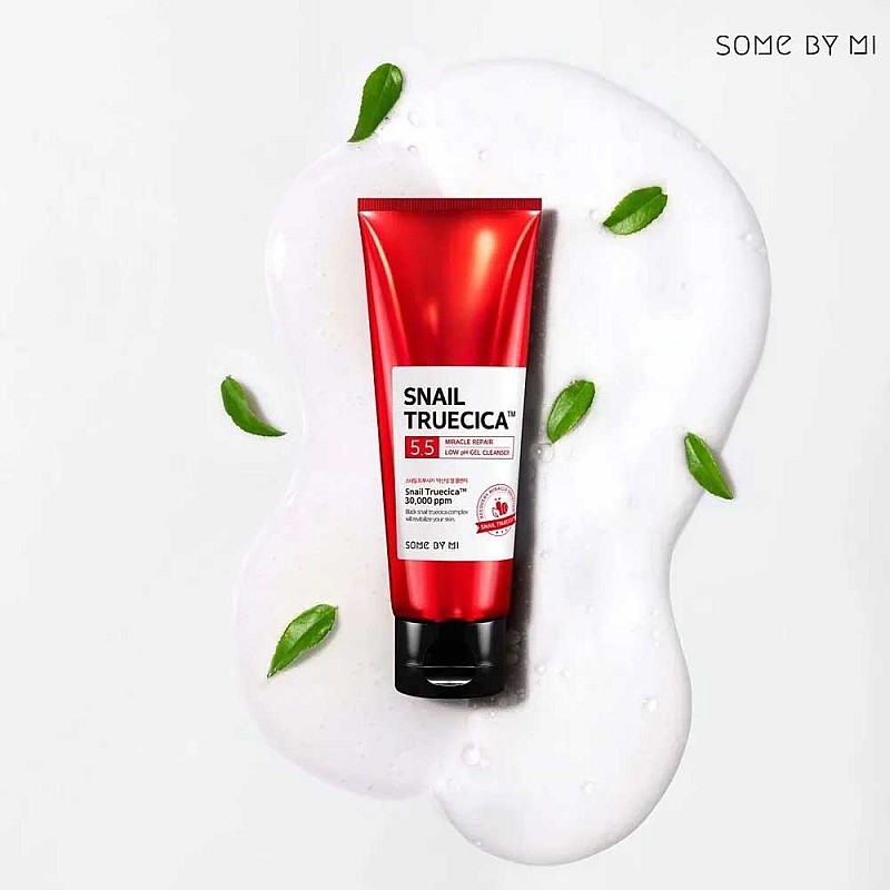 Нежен почистващ гел pH 5,5 за чувствителна и раздразнена кожа Some By Mi Snail Truecica Cleanser 100ml
