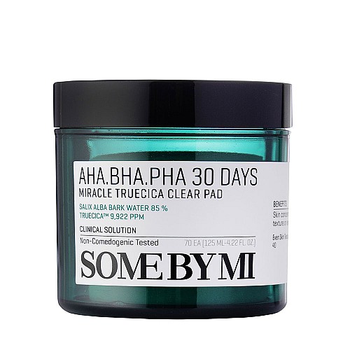 Ексфолиращи тампони за запушени пори и черни точки Some By Mi AHA BHA PHA Truecica Clear Pad 70бр