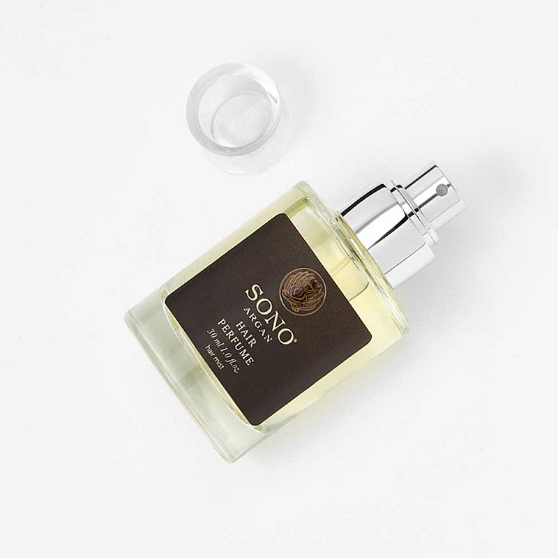 Луксозен парфюм за коса с ориенталски флорално-дървесни нотки Sono Argan Hair Perfume 30ml
