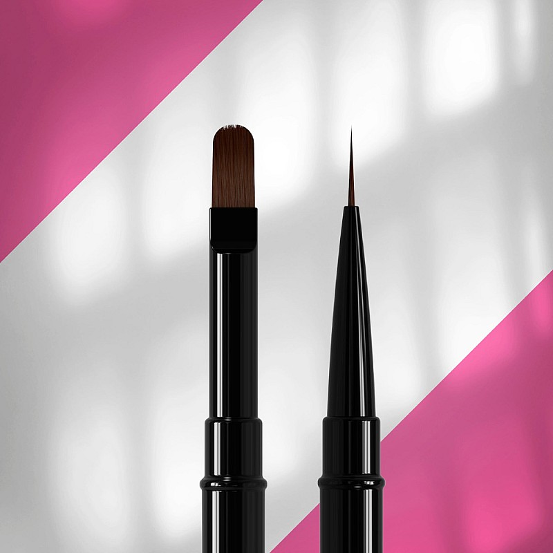 Двустранна четка за гел и декорации Staleks EXPERT 7mm