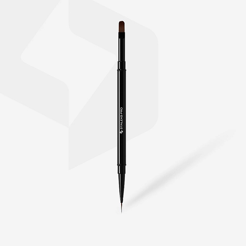 Двустранна четка за гел и декорации Staleks EXPERT 7mm