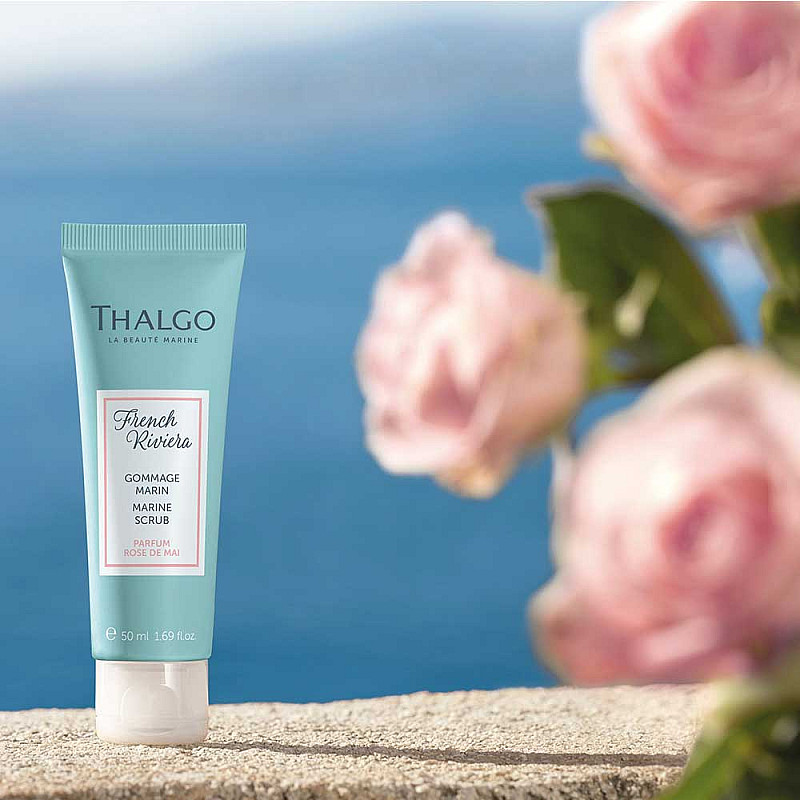 Морски Ексфолиант С Аромат Розов Цвят Thalgo Gommage Marin Rose De Mai 50ml