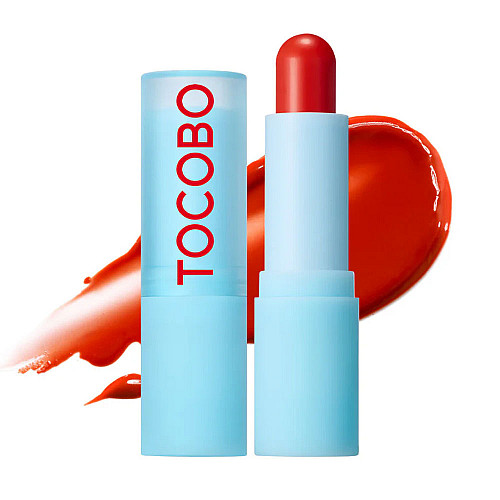 Балсам за устни за ослепителен блясък и хидратация Tocobo Glass Tinted Lip Balm Tangerine Red