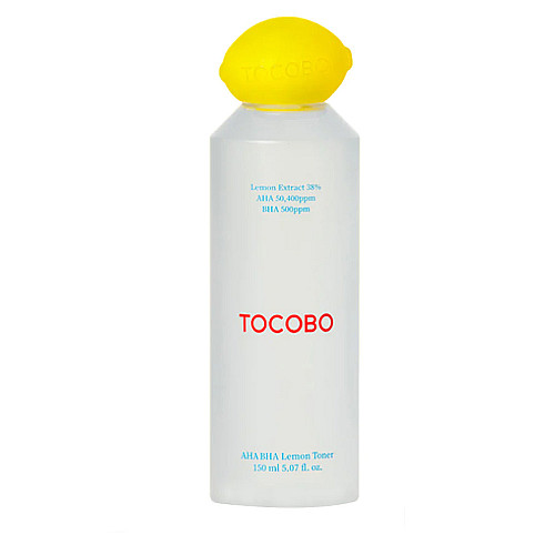 Ексфолиращ тонер за сияйна кожа с лимонов екстракт Tocobo AHA BHA Lemon Toner 150mL