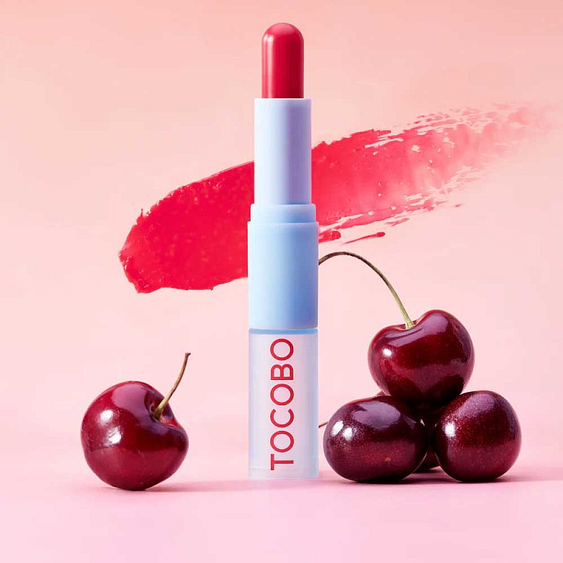 Балсам за устни за ослепителен блясък и хидратация Tocobo Glass Tinted Lip Balm Flush Cherry