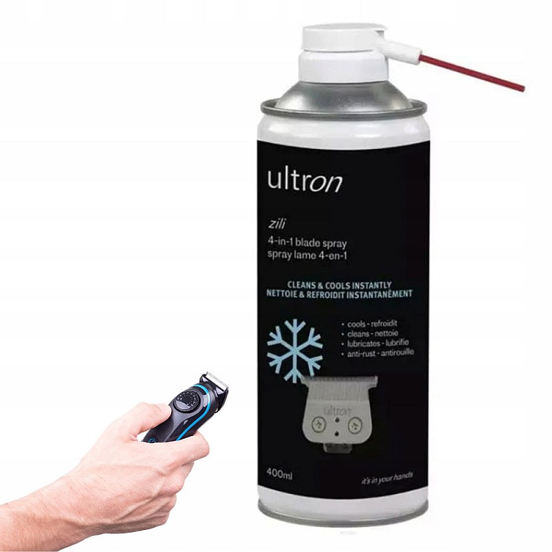 Охлаждащ спрей за почистване и смазване на ножчета Ultron Zili Cool Blade Spray 400ml