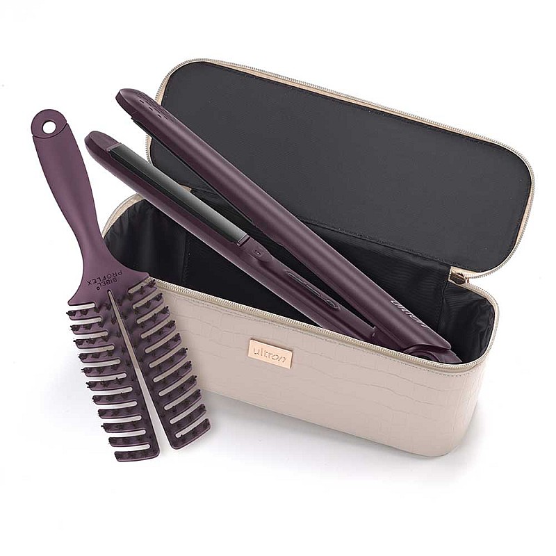 Подаръчен комплект с преса и четка Ultron Girra Straightener Set