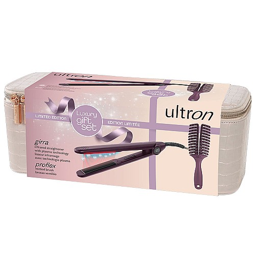 Подаръчен комплект с преса и четка Ultron Girra Straightener Set
