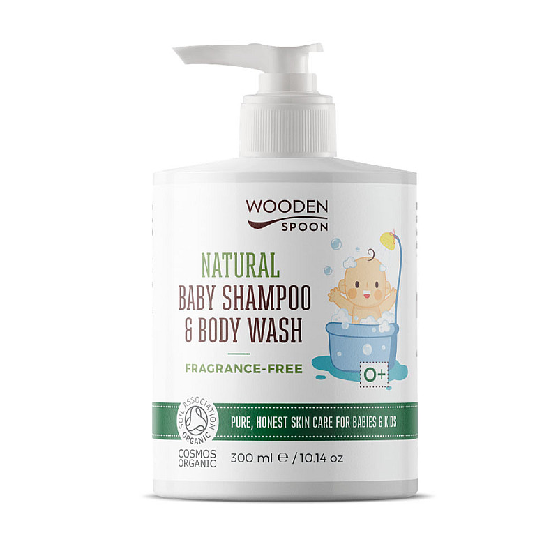 Бебешки шампоан без аромати Wooden Spoon Baby Shampoo Fragance Free 300ml