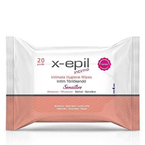 Интимни кърпички за чувствителна кожа X-Epil Intimo Intimate hygiene wipes 20pcs