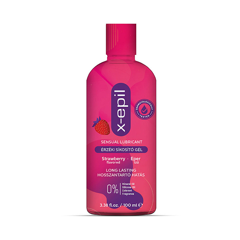 Лубрикант ягода X-Epil Sensual Lubricating gel Strawberry 100ml