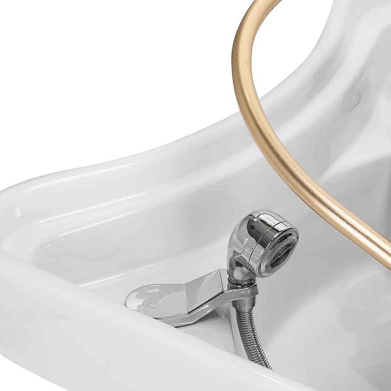 Измивна СПА фризьорска кушетка Gabbiano Head Spa 017 Black