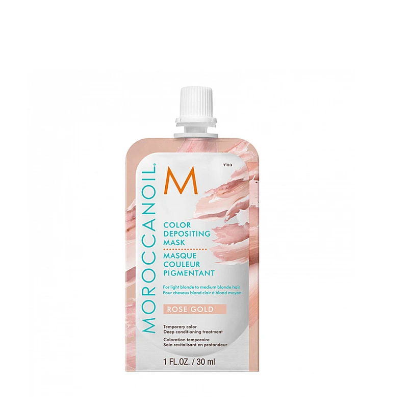 Оцветяваща маска цвят златно розово  Moroccanoil mask 30ml