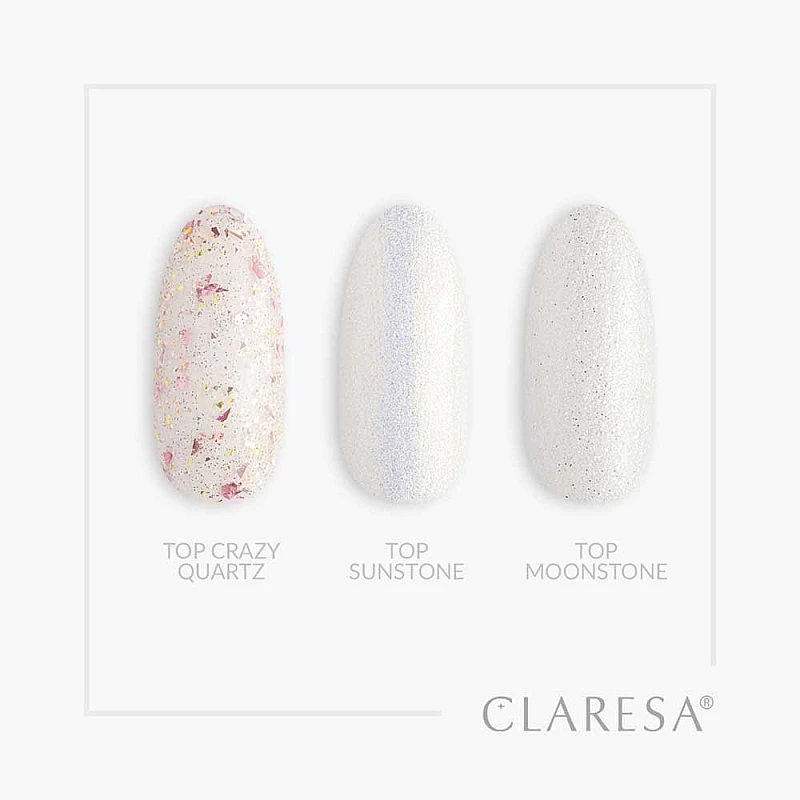 Топ лак златни частици без лепкав слой CLARESA Sunstone 5g