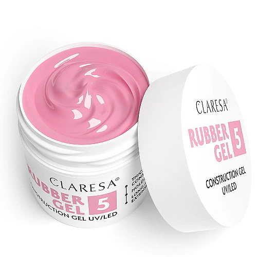 Изграждащ каучуков гел розово виолетово 5 Claresa Rubber Gel 45g