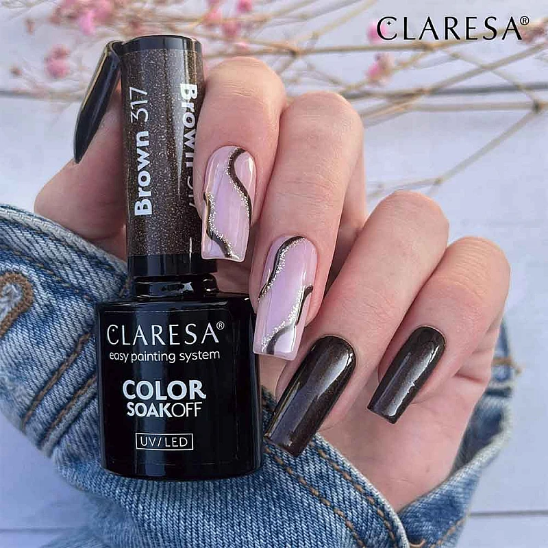 Гел лак CLARESA 317 Brown 5g