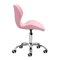 Козметичен стол розов QS-06B Pink