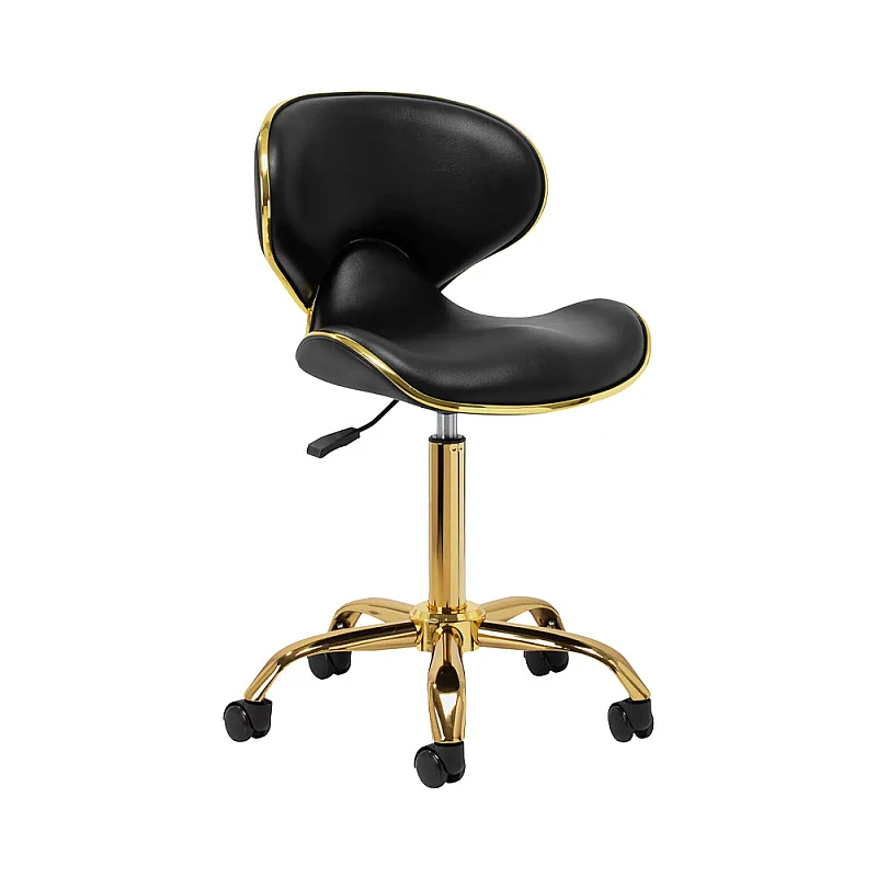 Козметичен стол черно и златно Gabbiano Q-4599G