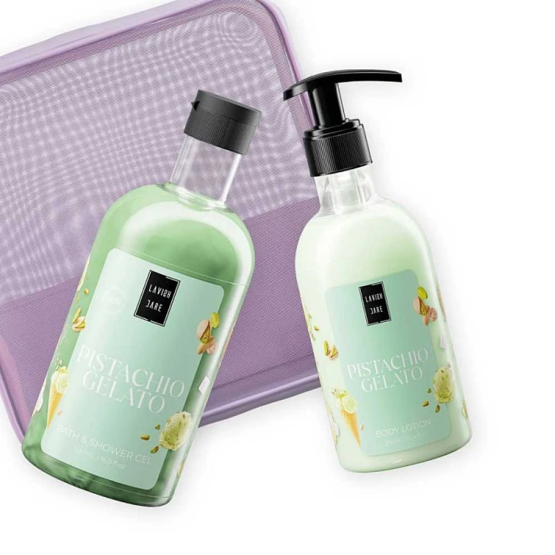 Комплект душ гел и лосион за тяло шамфъстък Lavish Pistachio Gelato Body Set