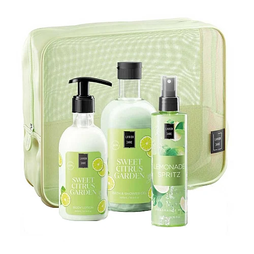 Комплект за тяло с несесер Lavish Sweet Citrus Garden Body Care Bag
