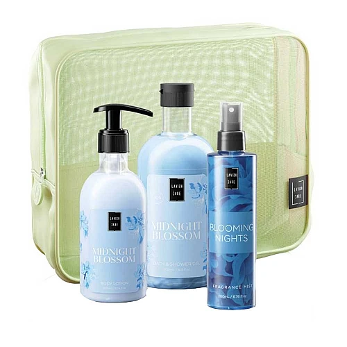 Комплект за тяло с несесер Lavish Midnight Blossom Body Care Bag