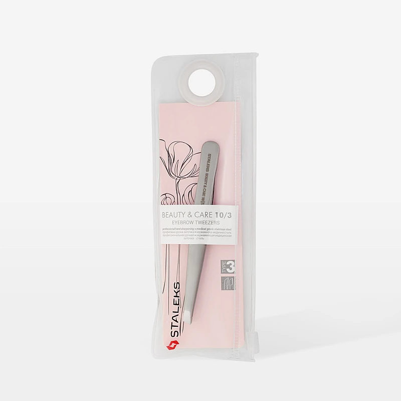 Пинцета за вежди широка скосена Staleks Beauty&Care 10 Type3